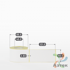 Термоэтикетка ЭКО 60х121 (рядов 1 по 250 шт)  в рулоне, втулка 40 мм (к) IQ code