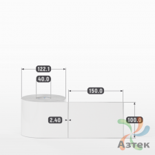 Этикетка самоклеящаяся 100х150 (рядов 1 по 500 шт) Полипропилен белый в рулоне, втулка 40 мм (к) IQ code 	