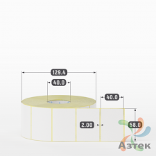 Термоэтикетка 58х40 (рядов 1 по 2000 шт) Termo ECO, втулка 40 мм (к) IQ code (подходит для Вайлдберриз)