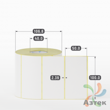 Термоэтикетка ТОП 100х50 (рядов 1 по 1 000 шт)  в рулоне, втулка 40 мм (к) IQ code