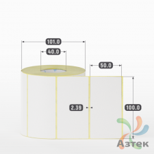Термоэтикетка ЭКО 100х50 (рядов 1 по 900 шт)  в рулоне, втулка 40 мм (к) IQ code