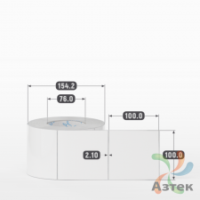 Этикетка самоклеящаяся 100х100 (рядов 1 по 1 000 шт) Полипропилен белый в рулоне, втулка 76 мм (к) IQ code 	