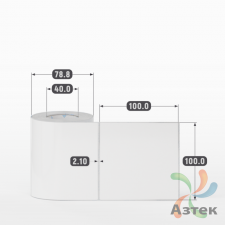 Этикетка самоклеящаяся 100х100 (рядов 1 по 250 шт) Полипропилен белый в рулоне, втулка 40 мм (к) IQ code 	