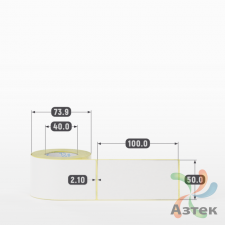 Термоэтикетка ЭКО 50х100 (рядов 1 по 200 шт)  в рулоне, втулка 40 мм (к) IQ code