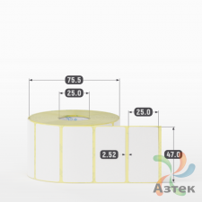 Термоэтикетка ТОП 47х25 (рядов 1 по 1 000 шт)  в рулоне, втулка 25 мм (к) IQ code