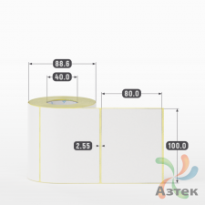 Термоэтикетка ТОП 100х80 (рядов 1 по 400 шт)  в рулоне, втулка 40 мм (к) IQ code
