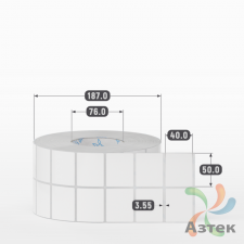 Этикетка самоклеящаяся 50х40 (рядов 2 по 4 000 шт) Полипропилен белый в рулоне, втулка 76 мм (к) IQ code 	