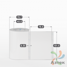 Этикетка самоклеящаяся 101х76 (рядов 1 по 230 шт) Полипропилен белый в рулоне, втулка 40 мм (к) IQ code 	