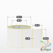 Термоэтикетка ЭКО 100х50 (рядов 1 по 1 000 шт)  в рулоне, втулка 76 мм (к) IQ code