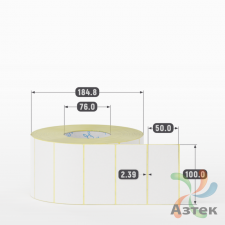 Термоэтикетка ЭКО 100х50 (рядов 1 по 3 000 шт)  в рулоне, втулка 76 мм (к) IQ code