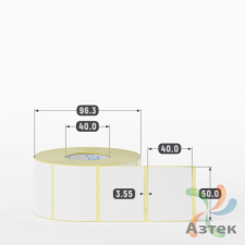 Термоэтикетка ЭКО 50х40 (рядов 1 по 1 000 шт)  в рулоне, втулка 40 мм (к) IQ code