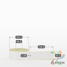 Термотрансферная этикетка 50х149 (рядов 1 по 500 шт) Полуглянец в рулоне, втулка 40 мм (к) IQ code
