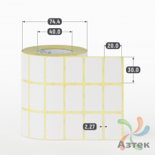 Термоэтикетка ЭКО 30х20 (рядов 3 по 1 000 шт)  в рулоне, втулка 40 мм (к) IQ code