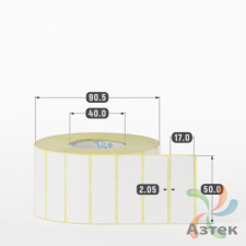 Термоэтикетка ЭКО 50х17 (рядов 1 по 2 000 шт)  в рулоне, втулка 40 мм (к) IQ code