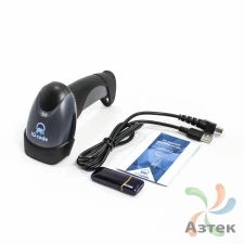 Сканер штрих-кода IQ code 1408 2D  Image, темный беспроводной, радиоканал, USB кабель, USB-HID, ЕГАИС