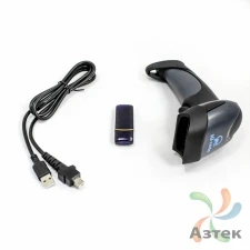 Сканер штрих-кода IQ code 1408 2D  Image, темный беспроводной, радиоканал, USB кабель, USB-HID, ЕГАИС