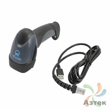 Сканер штрих-кода IQ code 1401 1D  Лазерный, темный ручной, USB кабель, USB-HID