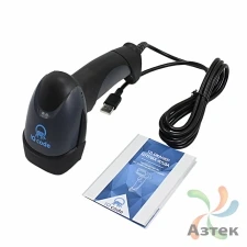 Сканер штрих-кода IQ code 1401 1D  Лазерный, темный ручной, USB кабель, USB-HID