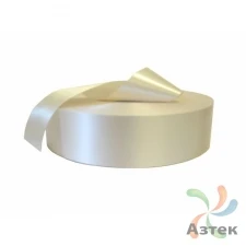 Сатиновая лента 15мм х 200м втулка 76 мм, цвет - серебристый