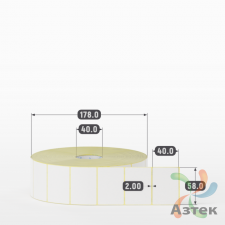 Термоэтикетка 58х40 (рядов 1 по 4000 шт) Termo ECO, втулка 40 мм (к) IQ code (подходит для Вайлдберриз)