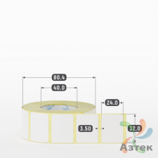 Термоэтикетка ЭКО 32х24 (рядов 1 по 1 000 шт)  в рулоне, втулка 40 мм (к) IQ code