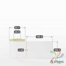 Термоэтикетка ТОП 100х150 (рядов 1 по 250 шт)  в рулоне, втулка 40 мм (к) IQ code
