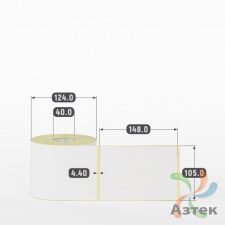 Термоэтикетка ЭКО 105х148 (рядов 1 по 500 шт)  в рулоне, втулка 40 мм (к) IQ code