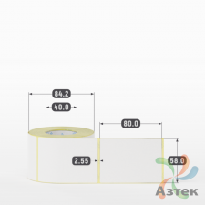 Термоэтикетка ТОП 58х80 (рядов 1 по 350 шт)  в рулоне, втулка 40 мм (к) IQ code