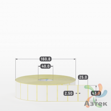 Термоэтикетка ЭКО 43х25 (рядов 1 по 5 000 шт)  в рулоне, втулка 40 мм (к) IQ code