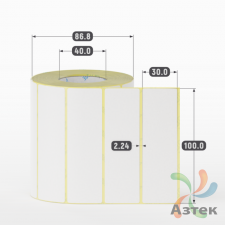 Термоэтикетка ЭКО 100х30 (рядов 1 по 1 000 шт)  в рулоне, втулка 40 мм (к) IQ code