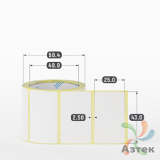Термоэтикетка ТОП 43х25 (рядов 1 по 150 шт)  в рулоне, втулка 40 мм (к) IQ code