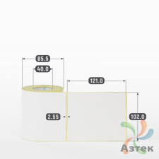 Термоэтикетка ЭКО 102х121 (рядов 1 по 250 шт)  в рулоне, втулка 40 мм (к) IQ code