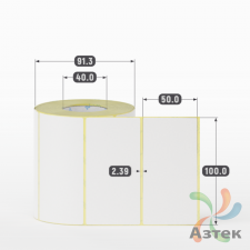 Термоэтикетка ЭКО 100х50 (рядов 1 по 700 шт)  в рулоне, втулка 40 мм (к) IQ code