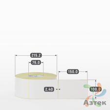 Термотрансферная этикетка 100х150 (рядов 1 по 1 500 шт) Полуглянец в рулоне, втулка 76 мм (к) IQ code