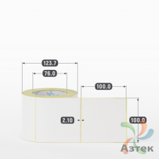Термоэтикетка ЭКО 100х100 (рядов 1 по 500 шт)  в рулоне, втулка 76 мм (к) IQ code