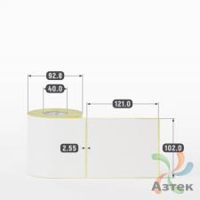Термоэтикетка ТОП 102х121 (рядов 1 по 300 шт)  в рулоне, втулка 40 мм (к) IQ code