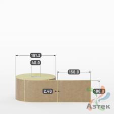 Этикетка самоклеящаяся 100х150 (рядов 1 по 1 000 шт) Крафт в рулоне, втулка 40 мм (к) IQ code