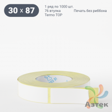 Термоэтикетка ТОП 30х87 (рядов 1 по 1 000 шт)  в рулоне, втулка 76 мм (к) IQ code