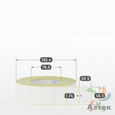 Термоэтикетка ТОП 46,5х30,5 (рядов 1 по 3 000 шт)  в рулоне, втулка 76 мм (к) IQ code