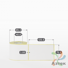 Термоэтикетка ЭКО 75х120 (рядов 1 по 250 шт)  в рулоне, втулка 40 мм (к) IQ code