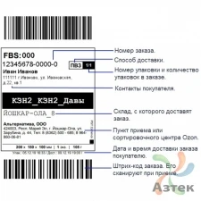 Термоэтикетка ЭКО 75х120 (рядов 1 по 250 шт)  в рулоне, втулка 40 мм (к) IQ code