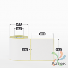 Термоэтикетка ЭКО 58х60 (рядов 1 по 150 шт)  в рулоне, втулка 25 мм (к) IQ code