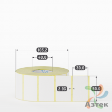 Термоэтикетка ТОП 50х30 (рядов 1 по 1 500 шт)  в рулоне, втулка 40 мм (к) IQ code