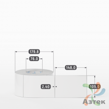 Этикетка самоклеящаяся 105х148 (рядов 1 по 1 000 шт) Полипропилен белый в рулоне, втулка 76 мм (к) IQ code 	