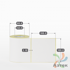 Термоэтикетка ТОП 100х100 (рядов 1 по 250 шт)  в рулоне, втулка 40 мм (к) IQ code