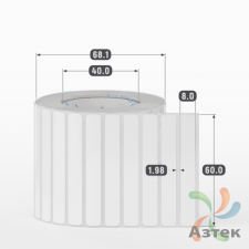Этикетка самоклеящаяся 60х8 (рядов 1 по 2 000 шт) Полипропилен белый в рулоне, втулка 40 мм (к) IQ code 	