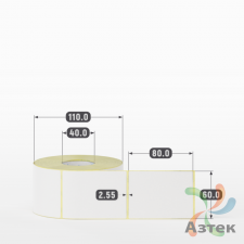 Термоэтикетка ЭКО 60х80 (рядов 1 по 700 шт)  в рулоне, втулка 40 мм (к) IQ code