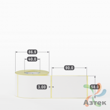 Термоэтикетка ЭКО 58х90 (рядов 1 по 350 шт)  в рулоне, втулка 40 мм (к) IQ code