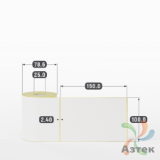 Термоэтикетка ЭКО 100х150 (рядов 1 по 200 шт)  в рулоне, втулка 25 мм (к) IQ code