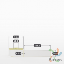 Термотрансферная этикетка 50х205 (рядов 1 по 300 шт) Полуглянец в рулоне, втулка 40 мм (к) IQ code